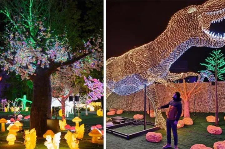 کودکان ۴۰ و ۵۰ ساله در میان سازه‌های بادی